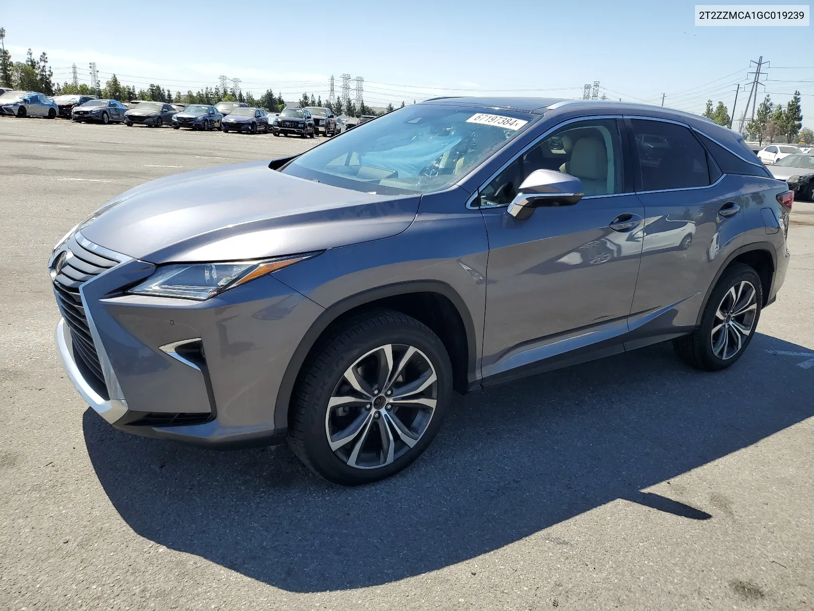 2016 Lexus Rx 350 VIN: 2T2ZZMCA1GC019239 Lot: 67197384