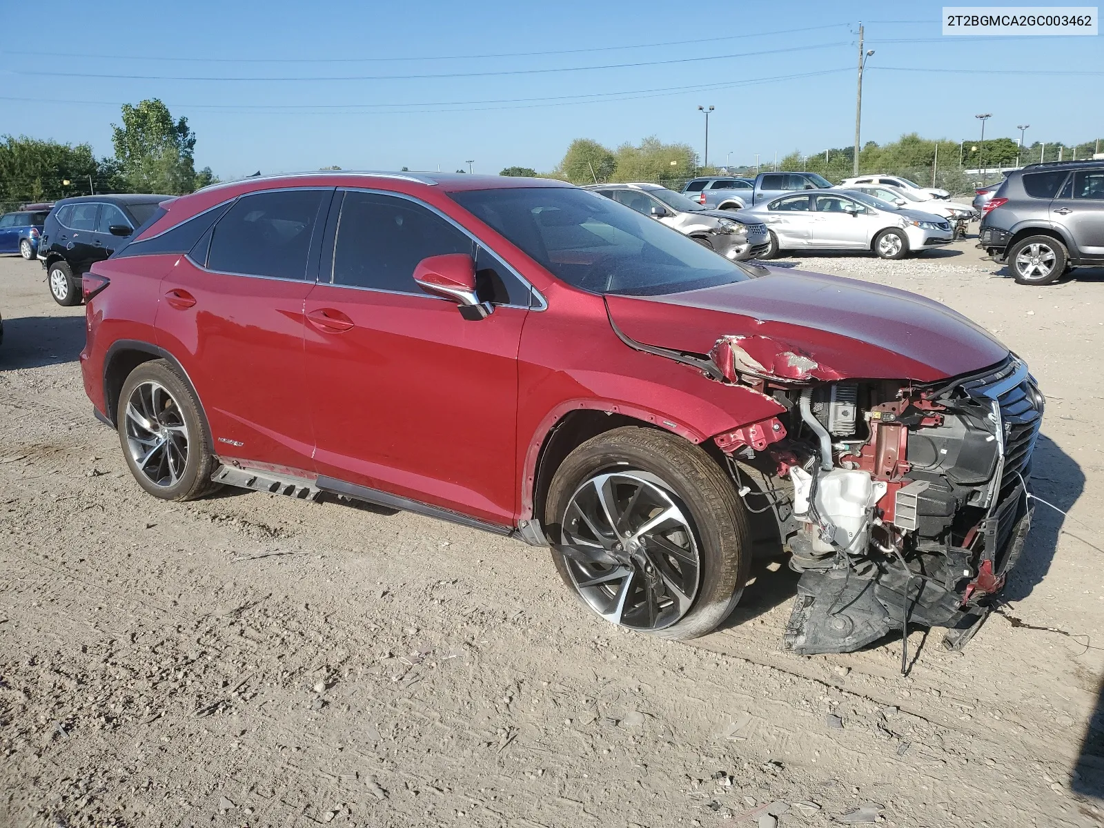 2016 Lexus Rx 450H Base VIN: 2T2BGMCA2GC003462 Lot: 67235514