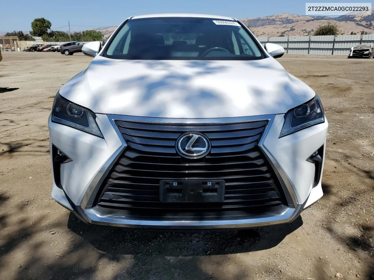 2016 Lexus Rx 350 VIN: 2T2ZZMCA0GC022293 Lot: 69090324