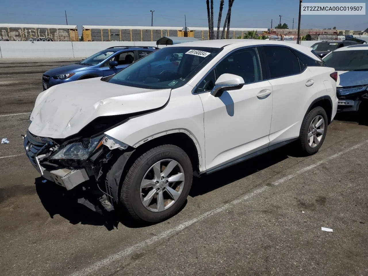 2016 Lexus Rx 350 VIN: 2T2ZZMCA0GC019507 Lot: 69160034