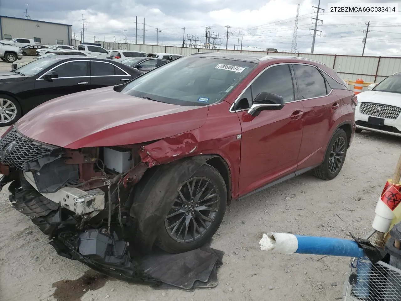 2016 Lexus Rx 350 Base VIN: 2T2BZMCA6GC033414 Lot: 70595074