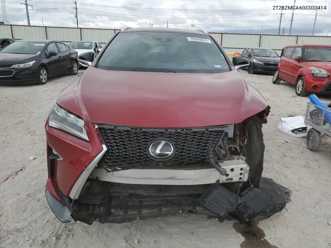 2T2BZMCA6GC033414 2016 Lexus Rx 350 Base