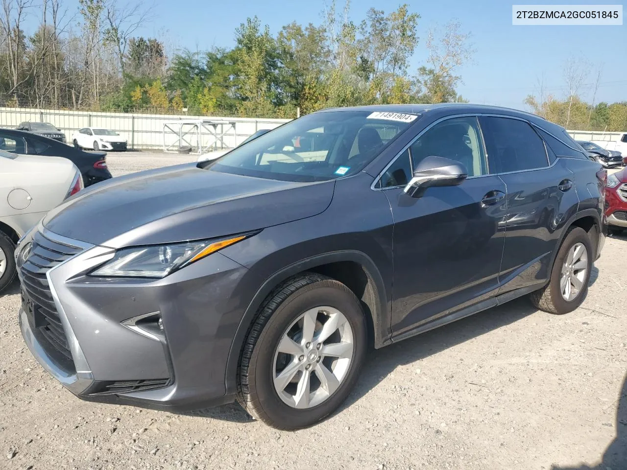 2016 Lexus Rx 350 Base VIN: 2T2BZMCA2GC051845 Lot: 71491904