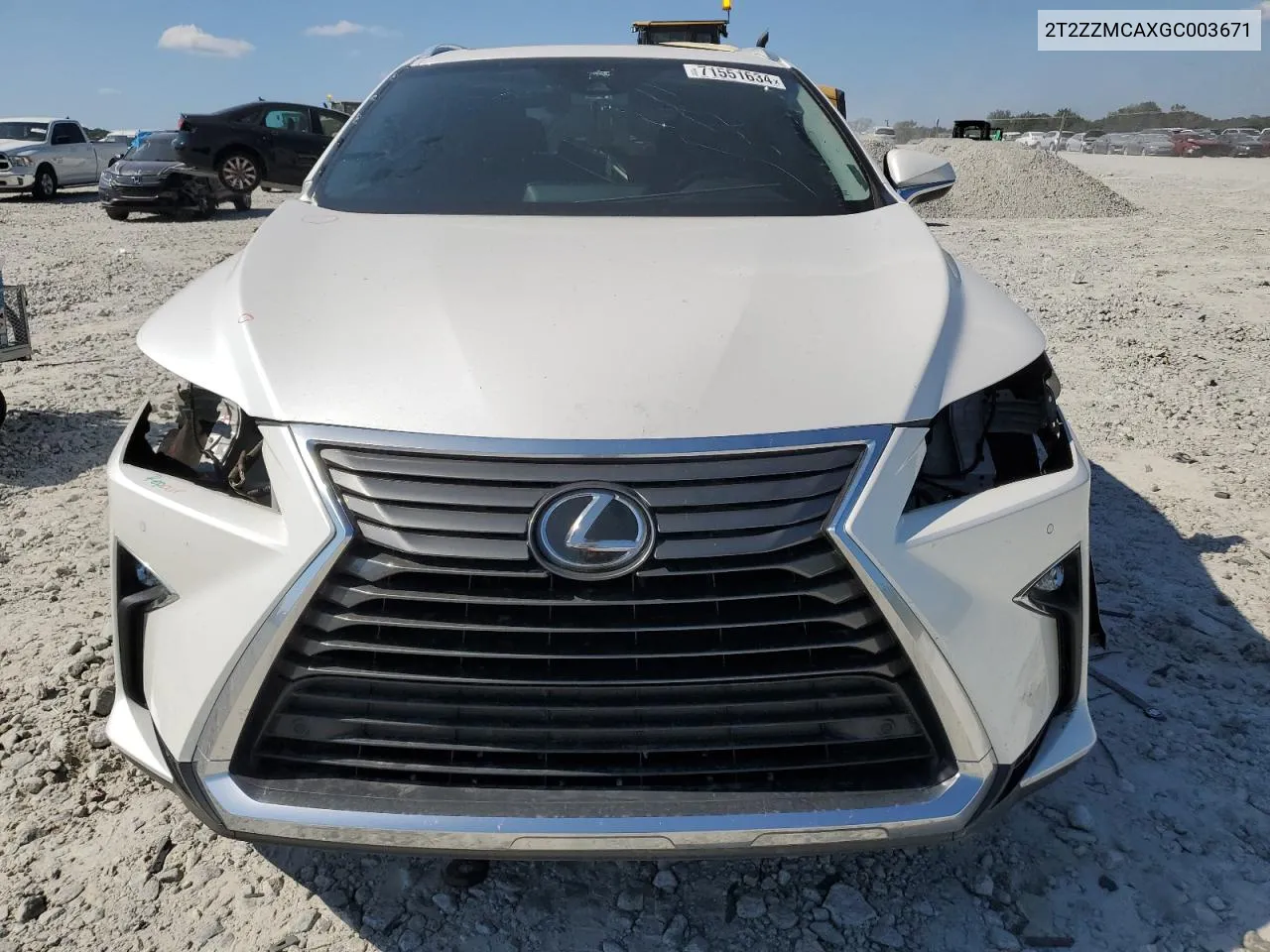 2016 Lexus Rx 350 VIN: 2T2ZZMCAXGC003671 Lot: 71551634