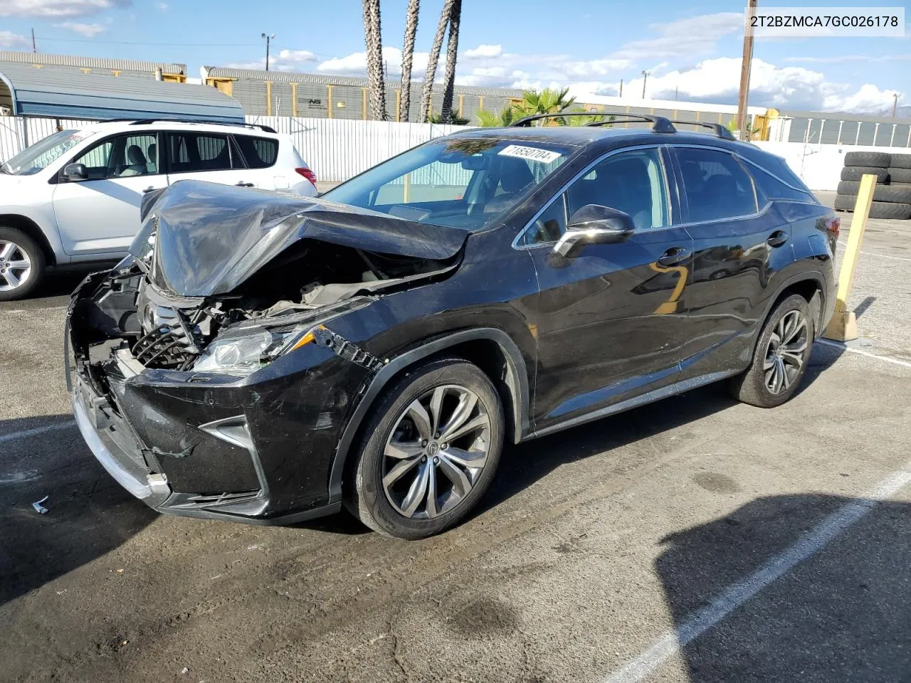 2T2BZMCA7GC026178 2016 Lexus Rx 350 Base