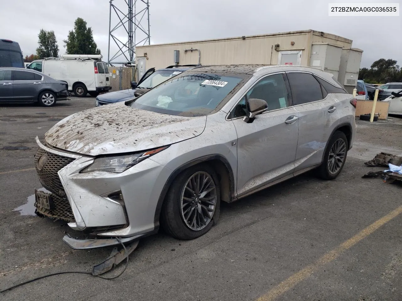 2T2BZMCA0GC036535 2016 Lexus Rx 350 Base