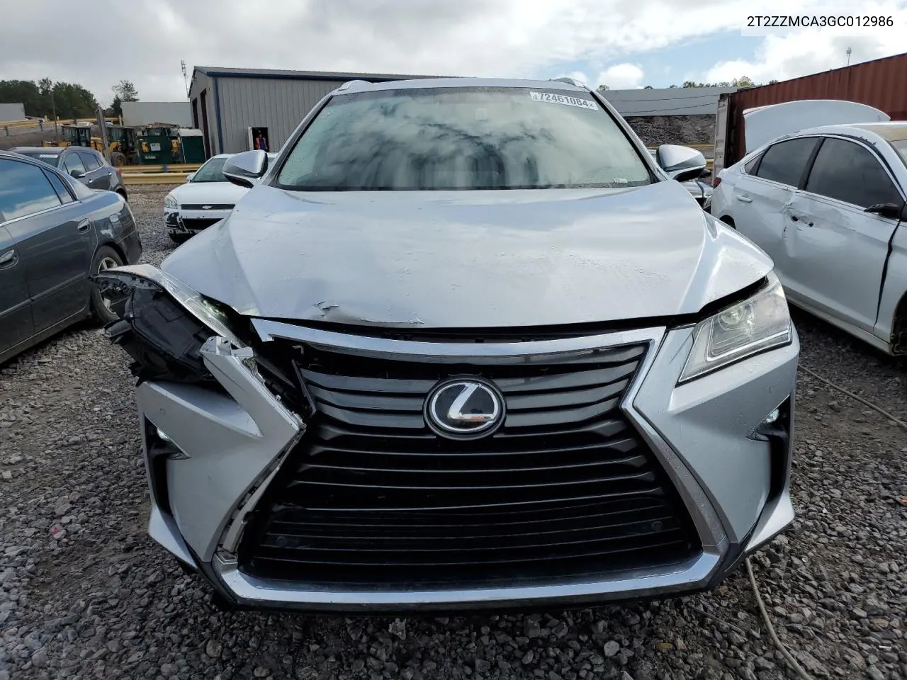 2016 Lexus Rx 350 VIN: 2T2ZZMCA3GC012986 Lot: 72461084