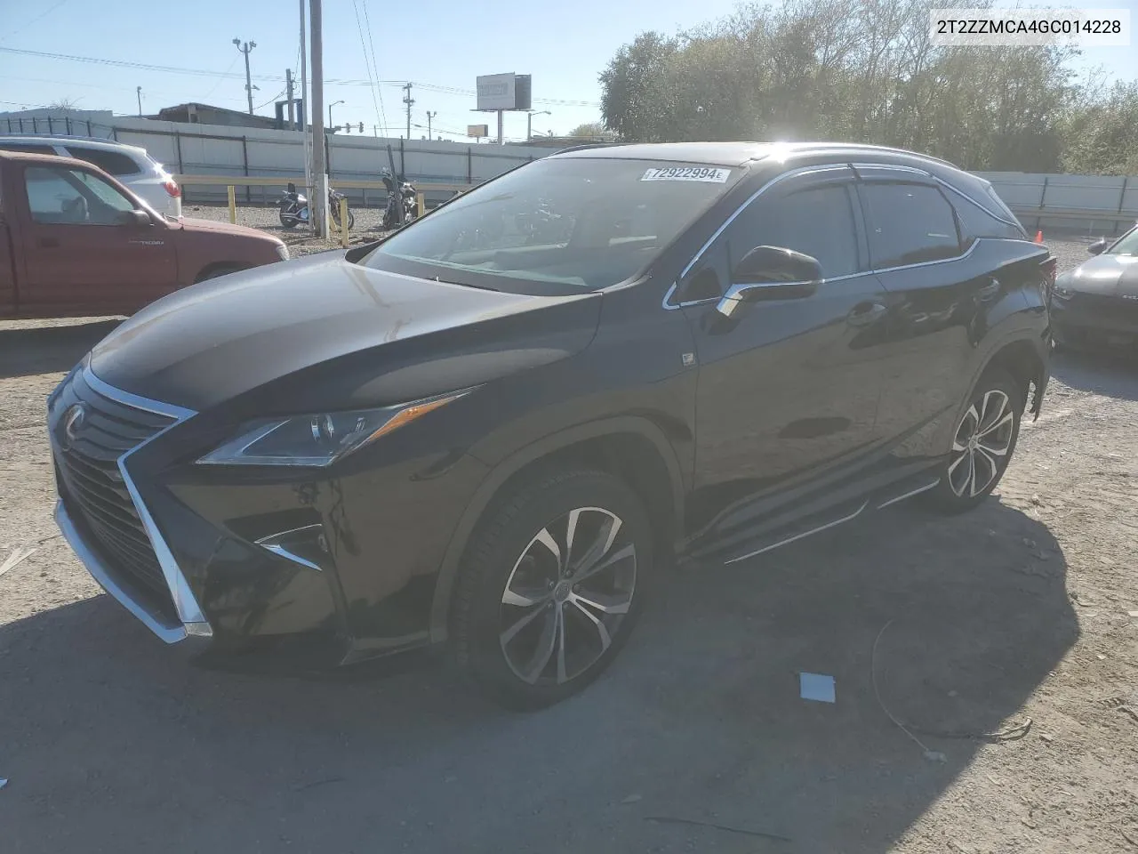 2016 Lexus Rx 350 VIN: 2T2ZZMCA4GC014228 Lot: 72922994