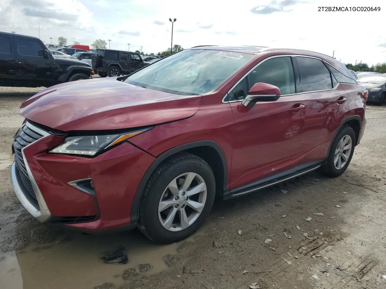 2T2BZMCA1GC020649 2016 Lexus Rx 350 Base