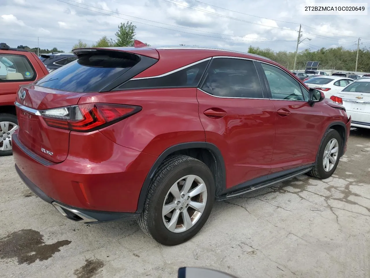 2T2BZMCA1GC020649 2016 Lexus Rx 350 Base