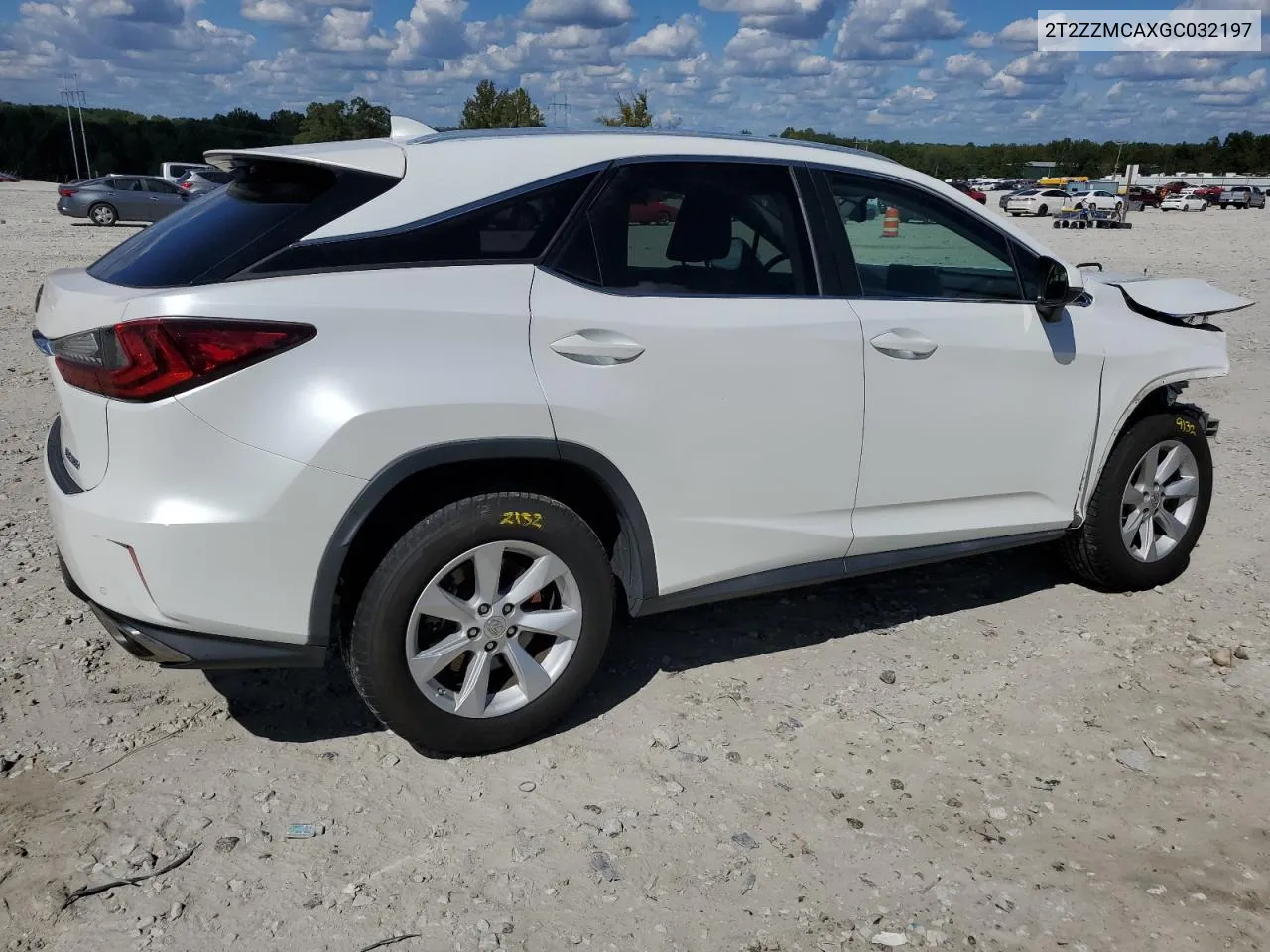 2016 Lexus Rx 350 VIN: 2T2ZZMCAXGC032197 Lot: 74382464