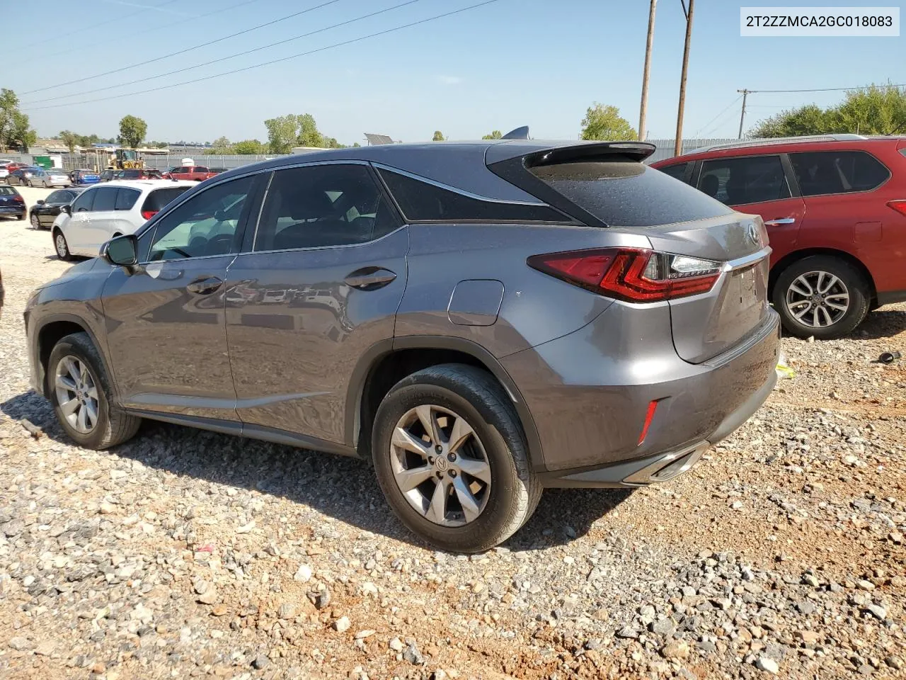 2016 Lexus Rx 350 VIN: 2T2ZZMCA2GC018083 Lot: 75189514