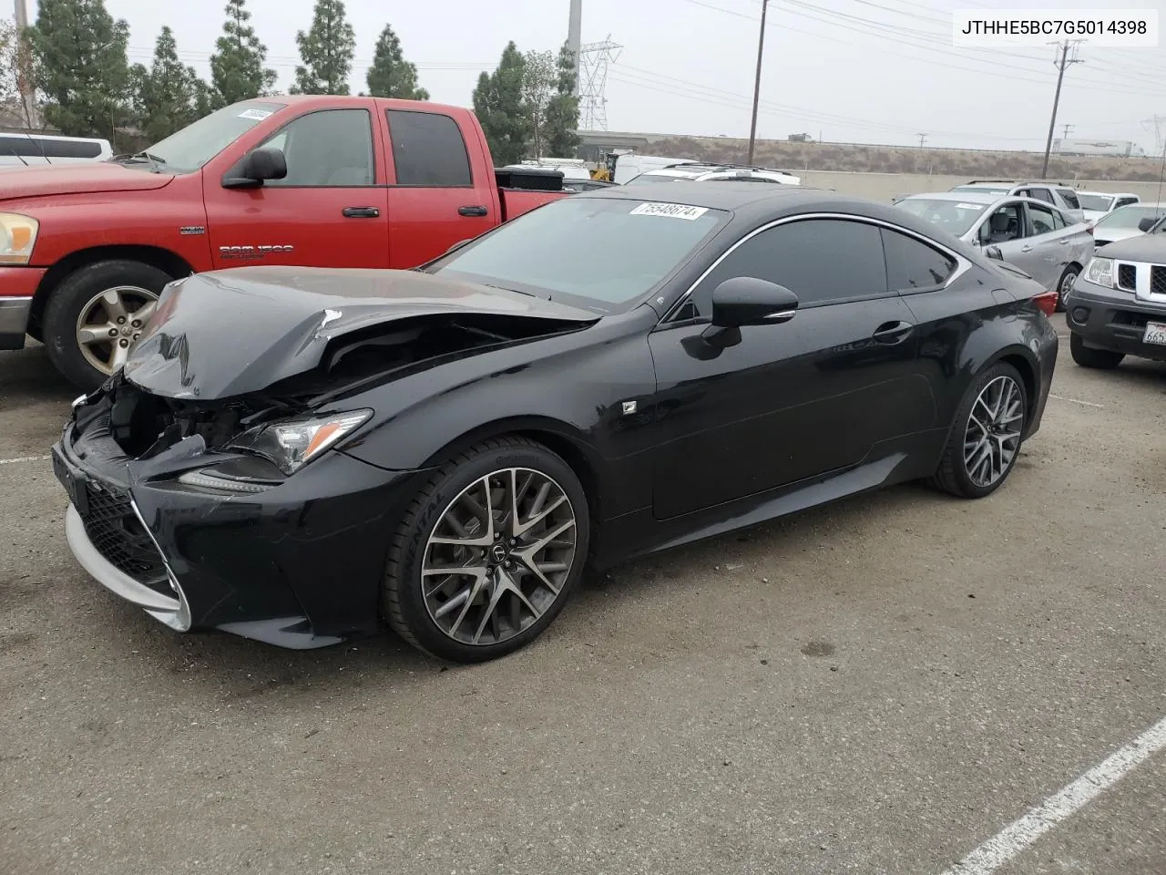 2016 Lexus Rc 350 VIN: JTHHE5BC7G5014398 Lot: 75548674