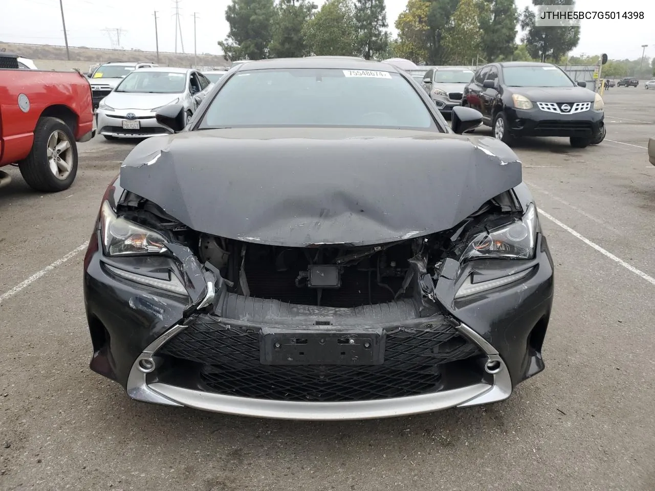 2016 Lexus Rc 350 VIN: JTHHE5BC7G5014398 Lot: 75548674