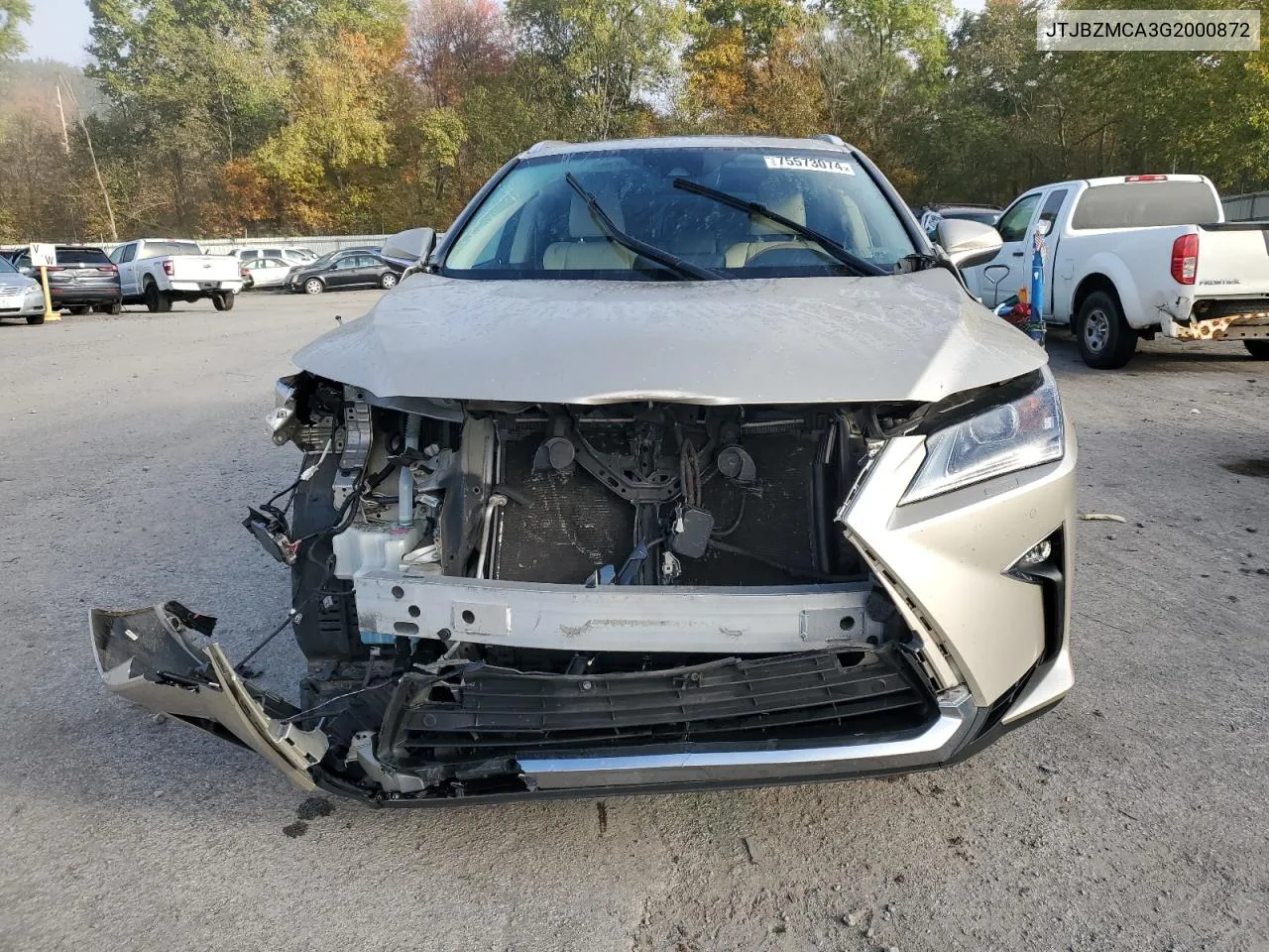 2016 Lexus Rx 350 VIN: JTJBZMCA3G2000872 Lot: 75573074