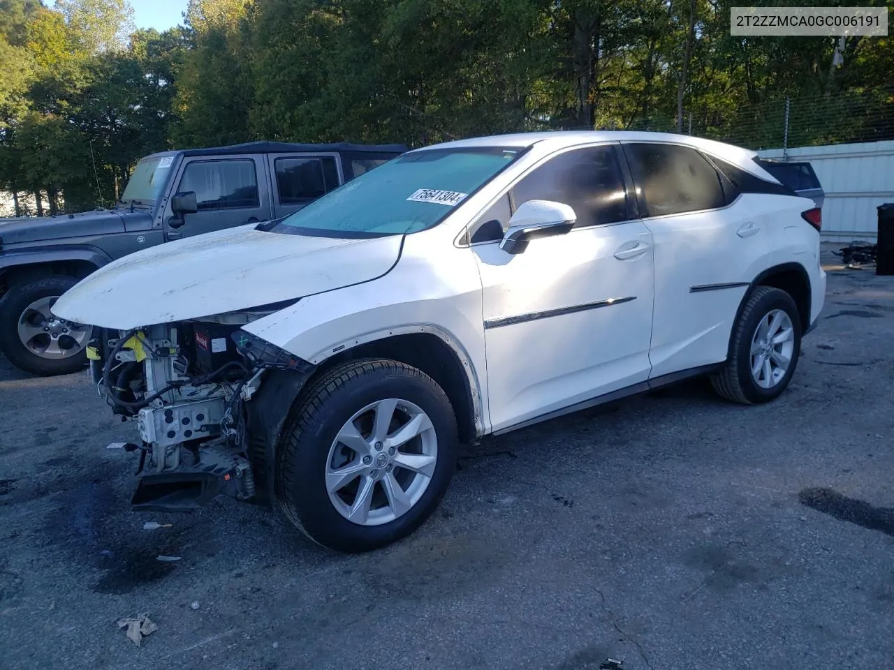 2016 Lexus Rx 350 VIN: 2T2ZZMCA0GC006191 Lot: 75641304