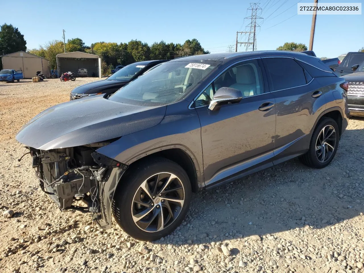 2016 Lexus Rx 350 VIN: 2T2ZZMCA8GC023336 Lot: 75815674