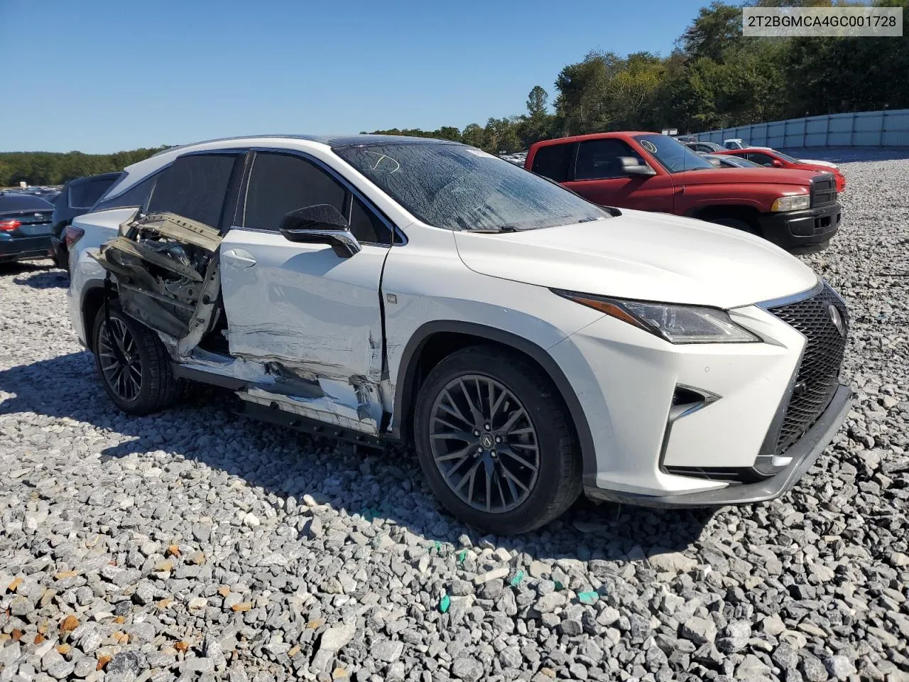 2016 Lexus Rx 450H Base VIN: 2T2BGMCA4GC001728 Lot: 76180704