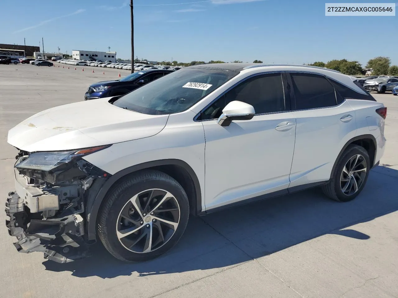 2016 Lexus Rx 350 VIN: 2T2ZZMCAXGC005646 Lot: 76292914