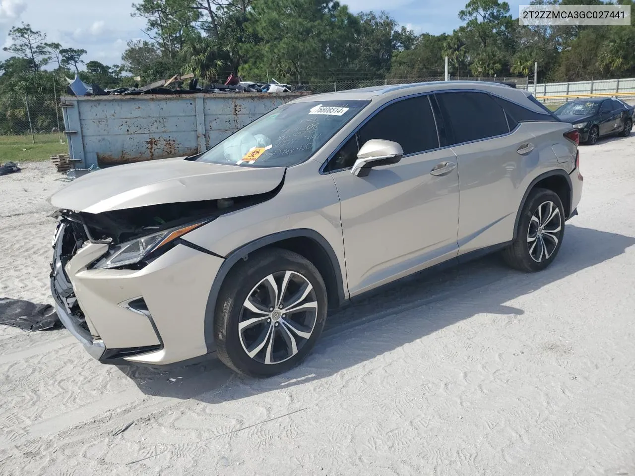 2016 Lexus Rx 350 VIN: 2T2ZZMCA3GC027441 Lot: 76808514