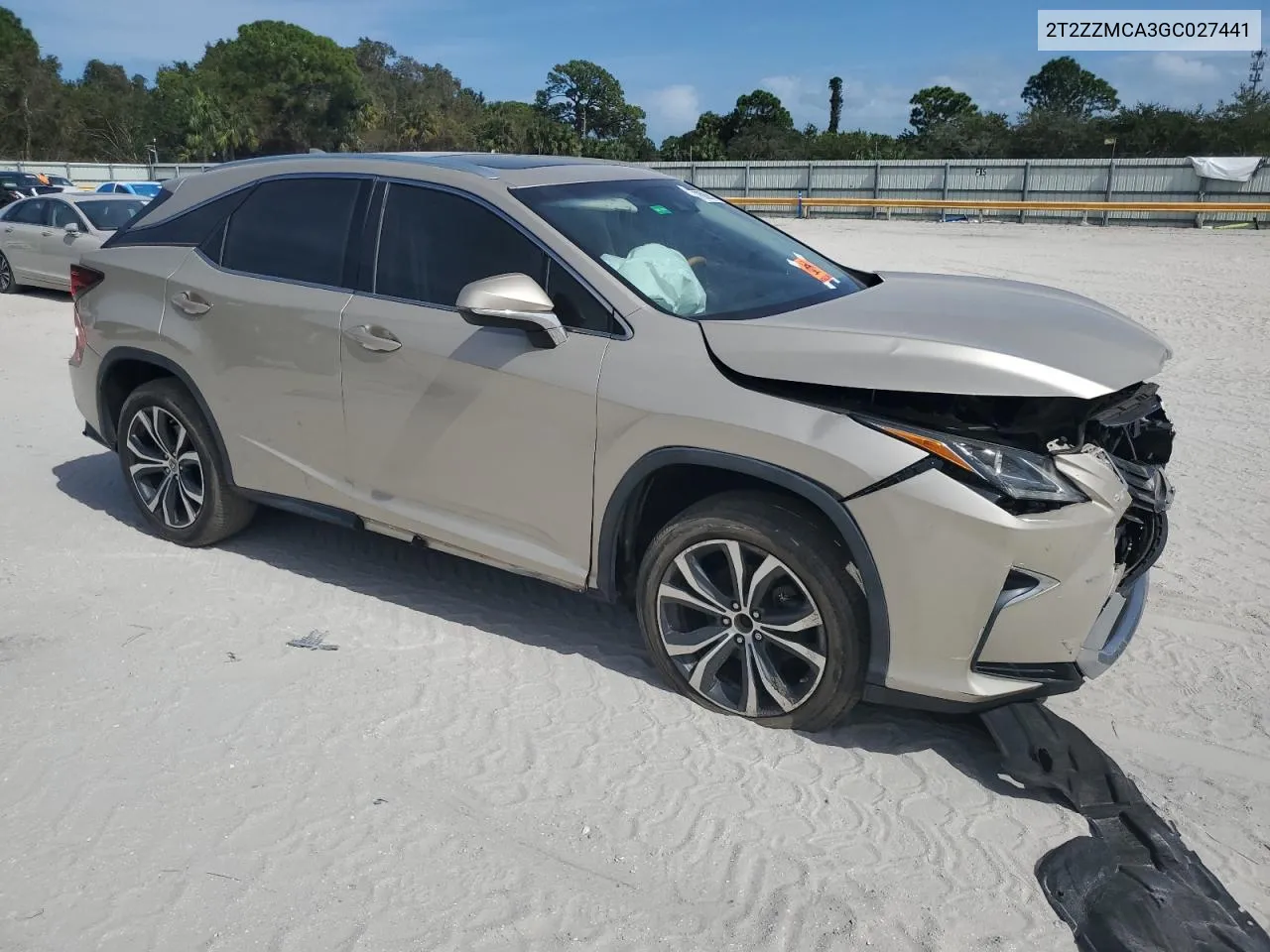 2016 Lexus Rx 350 VIN: 2T2ZZMCA3GC027441 Lot: 76808514