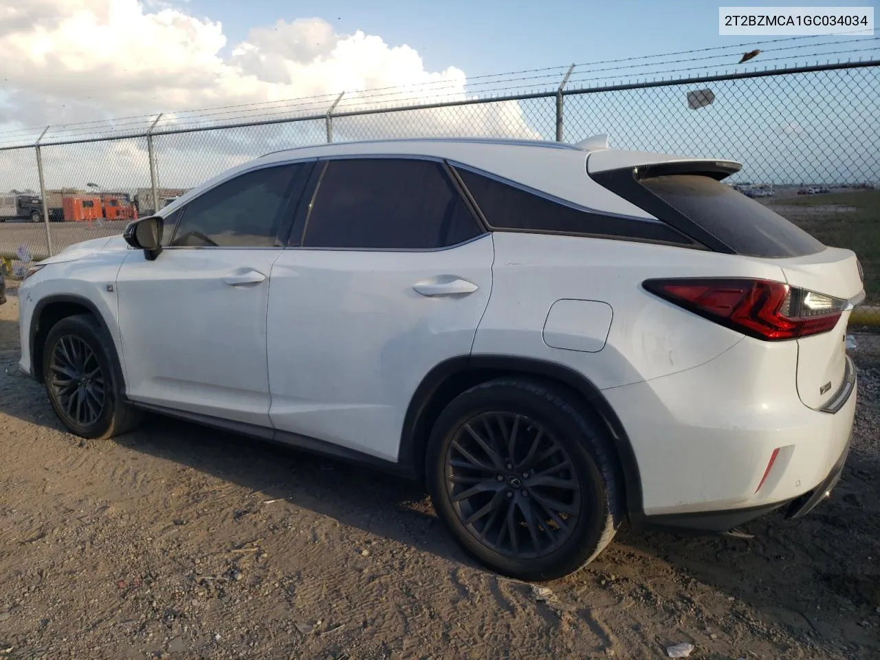 2016 Lexus Rx 350 Base VIN: 2T2BZMCA1GC034034 Lot: 77197674