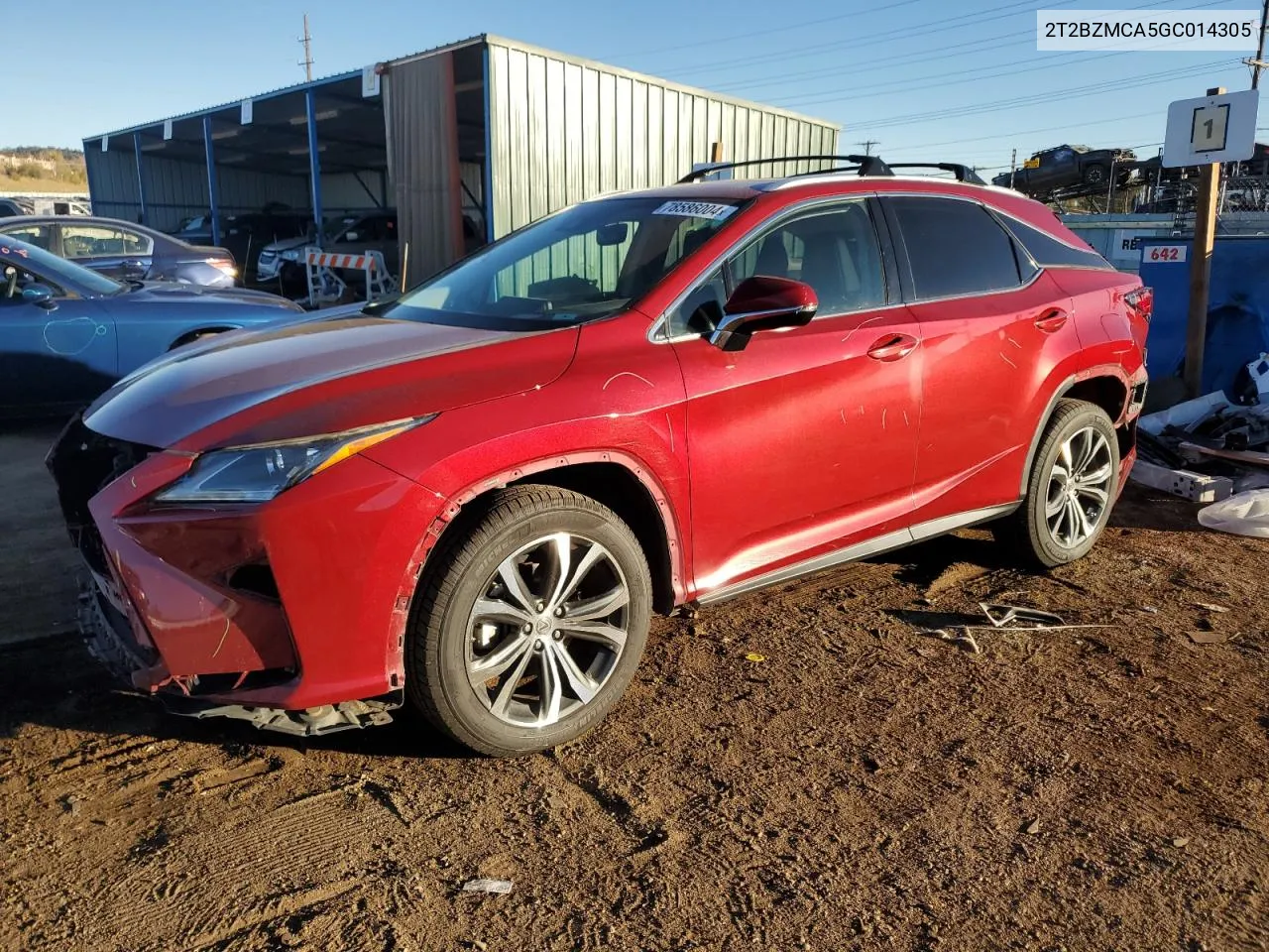 2016 Lexus Rx 350 Base VIN: 2T2BZMCA5GC014305 Lot: 78586004