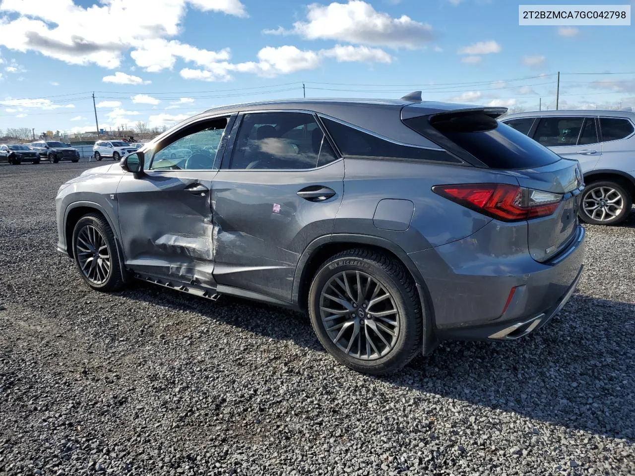 2016 Lexus Rx 350 Base VIN: 2T2BZMCA7GC042798 Lot: 79921854