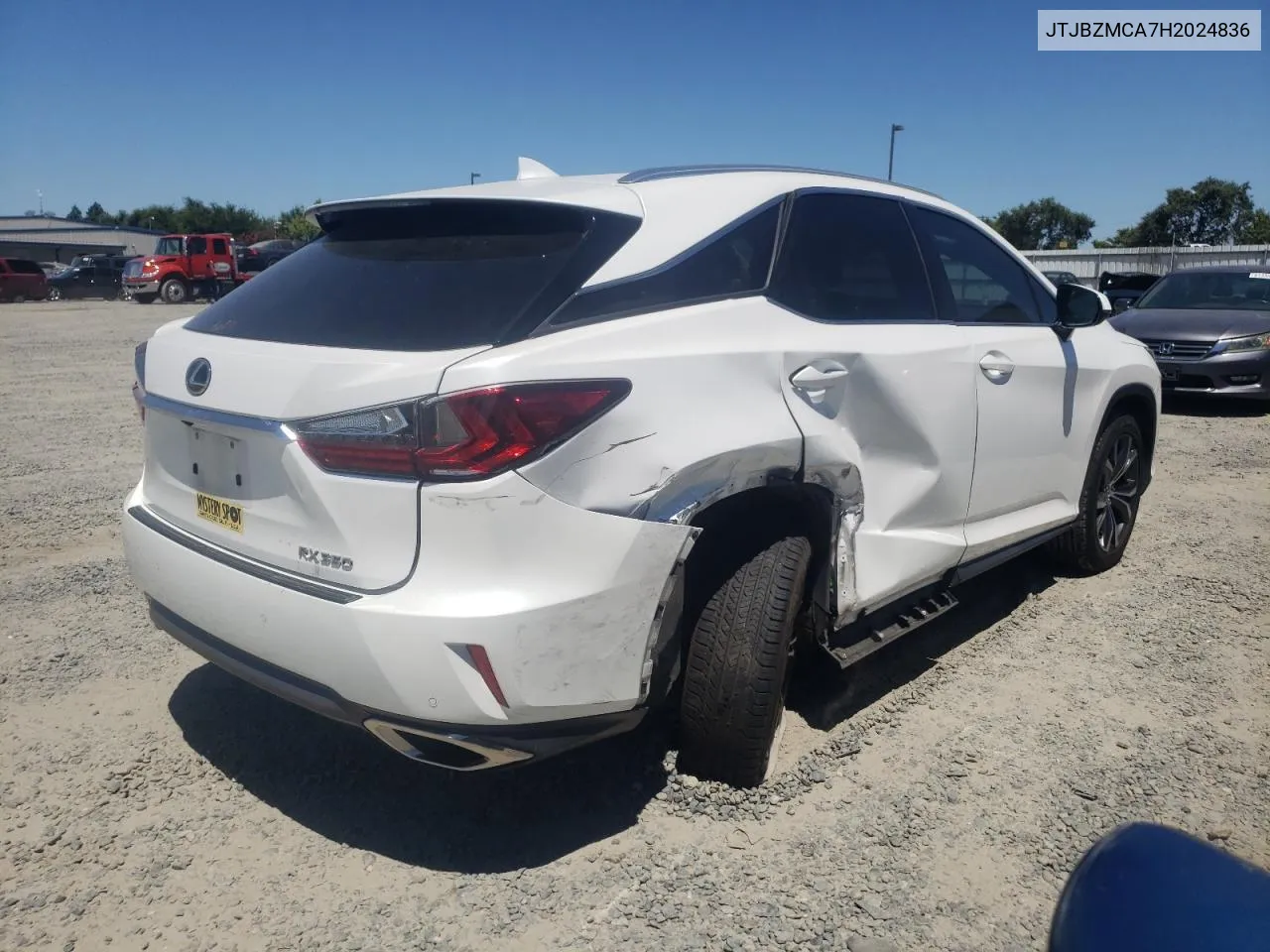 2017 Lexus Rx 350 Base VIN: JTJBZMCA7H2024836 Lot: 61560434