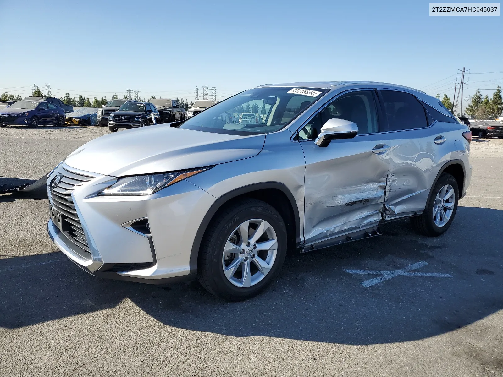 2017 Lexus Rx 350 Base VIN: 2T2ZZMCA7HC045037 Lot: 67216654