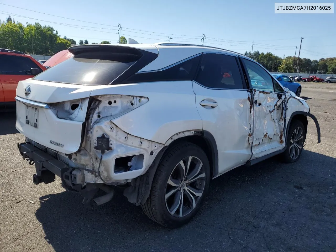 2017 Lexus Rx 350 Base VIN: JTJBZMCA7H2016025 Lot: 71911654