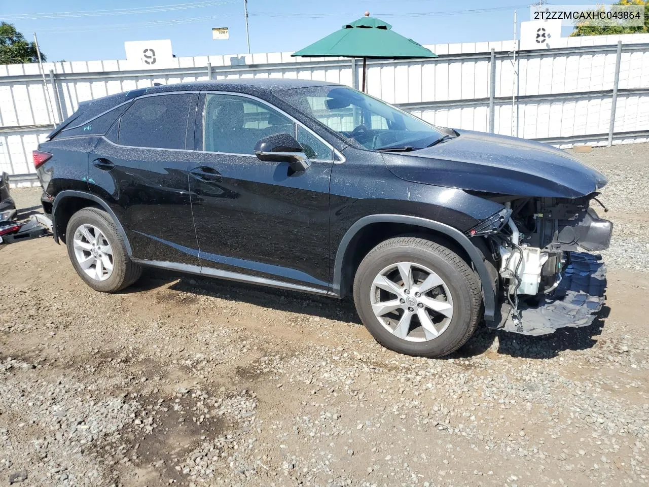 2017 Lexus Rx 350 Base VIN: 2T2ZZMCAXHC043864 Lot: 73109934