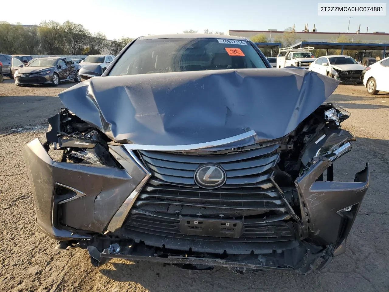 2017 Lexus Rx 350 Base VIN: 2T2ZZMCA0HC074881 Lot: 74817714