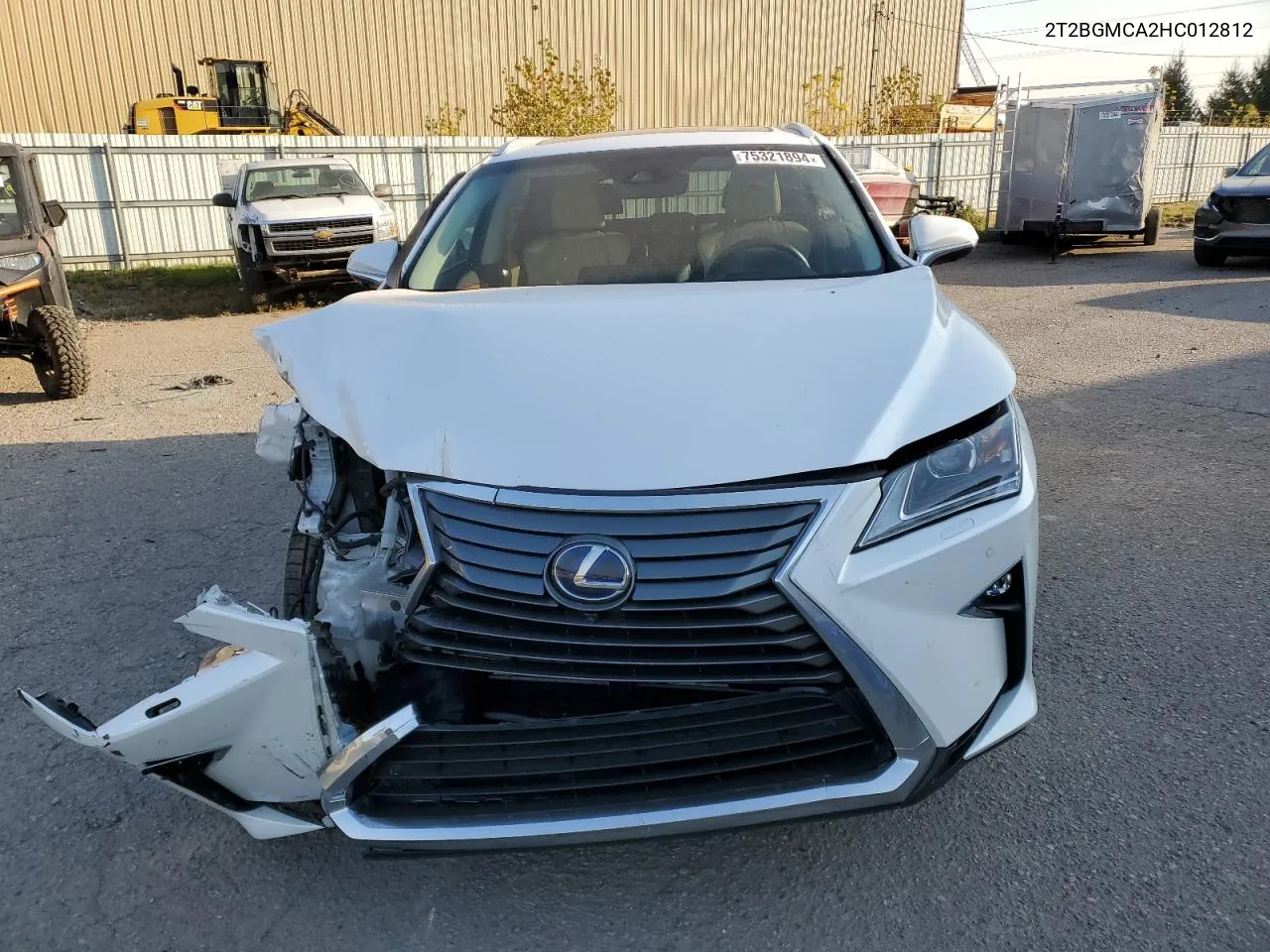 2017 Lexus Rx 450H Base VIN: 2T2BGMCA2HC012812 Lot: 75321894