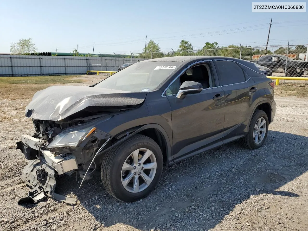 2017 Lexus Rx 350 Base VIN: 2T2ZZMCA0HC066800 Lot: 75448764