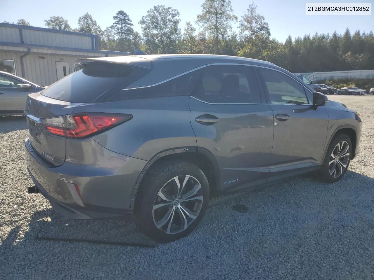 2017 Lexus Rx 450H Base VIN: 2T2BGMCA3HC012852 Lot: 75738544