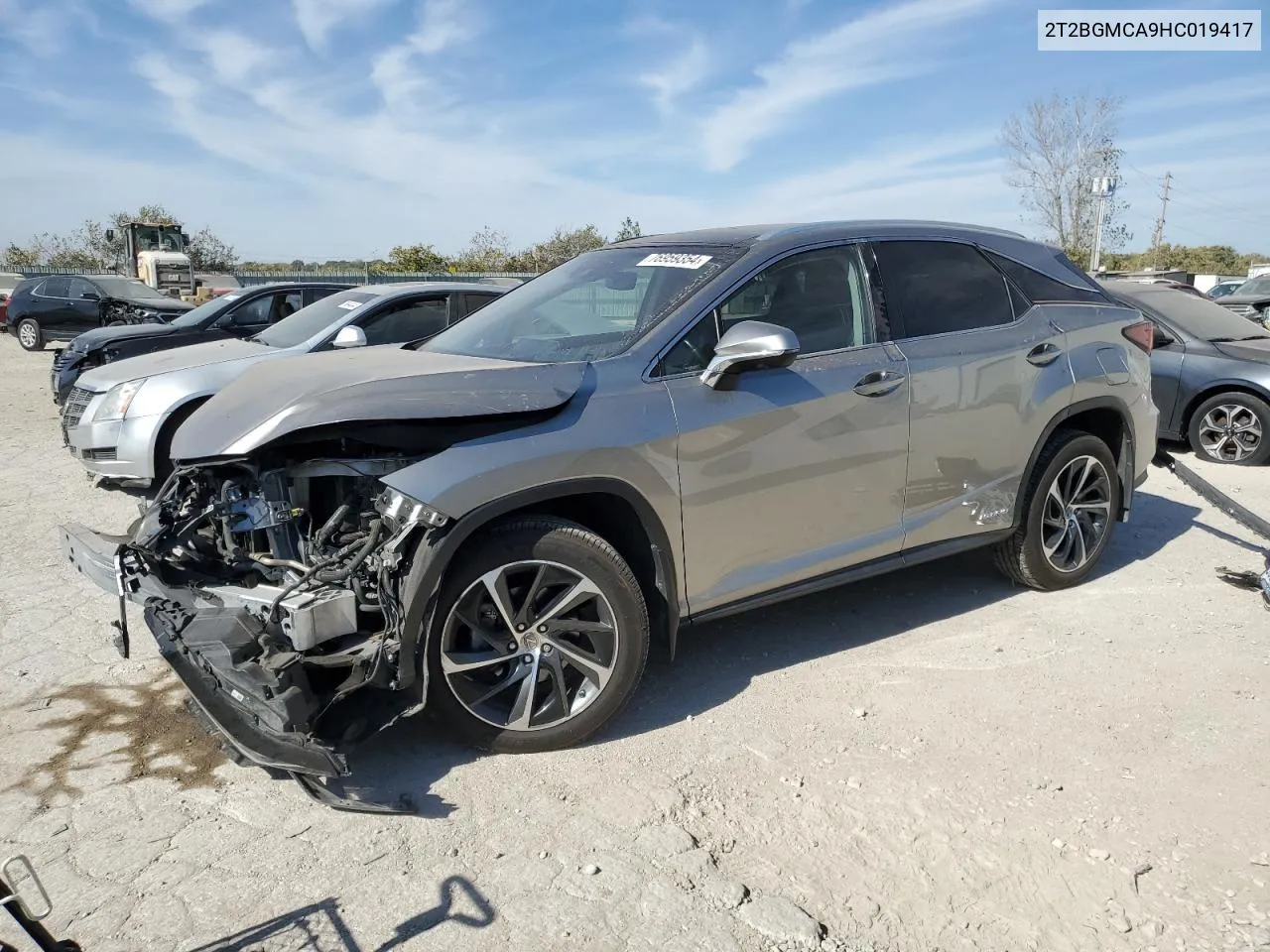 2017 Lexus Rx 450H Base VIN: 2T2BGMCA9HC019417 Lot: 76959354