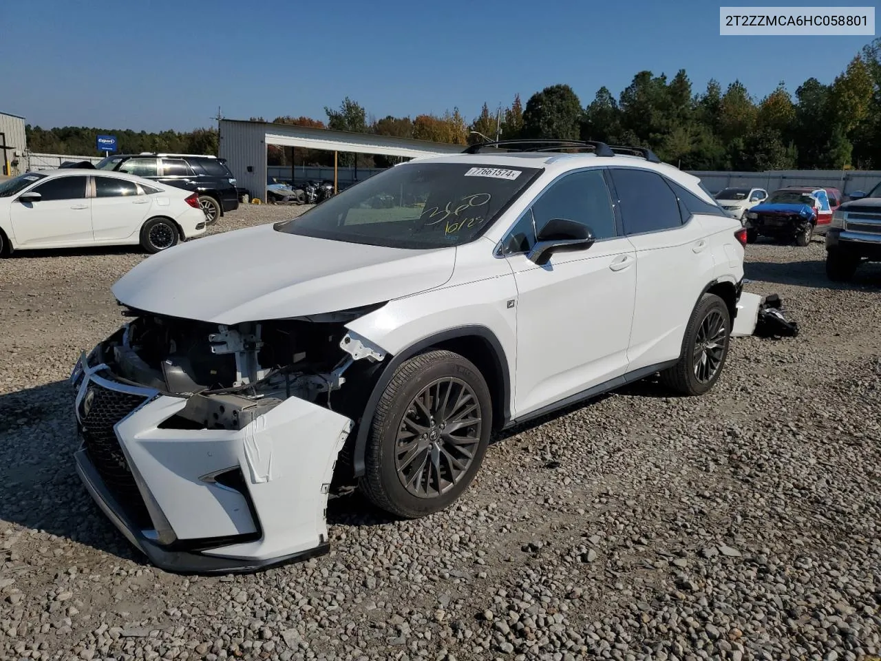 2017 Lexus Rx 350 Base VIN: 2T2ZZMCA6HC058801 Lot: 77661574