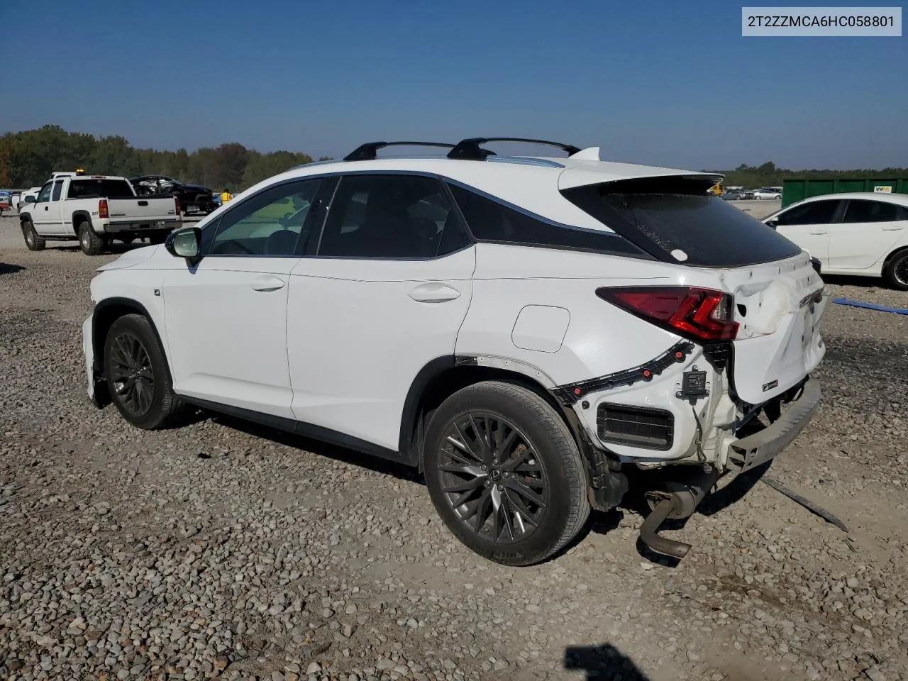 2017 Lexus Rx 350 Base VIN: 2T2ZZMCA6HC058801 Lot: 77661574