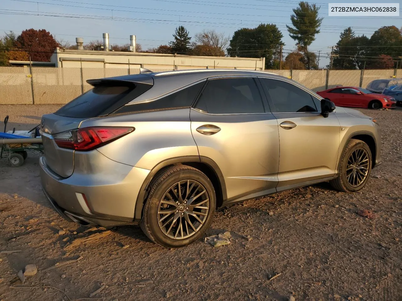 2017 Lexus Rx 350 Base VIN: 2T2BZMCA3HC062838 Lot: 78419544