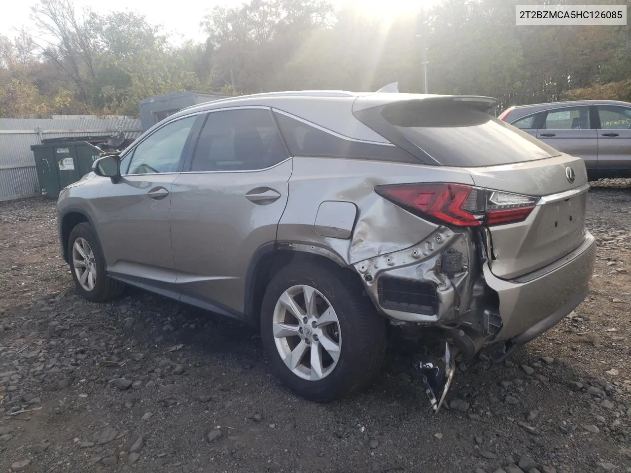 2017 Lexus Rx 350 Base VIN: 2T2BZMCA5HC126085 Lot: 78583934