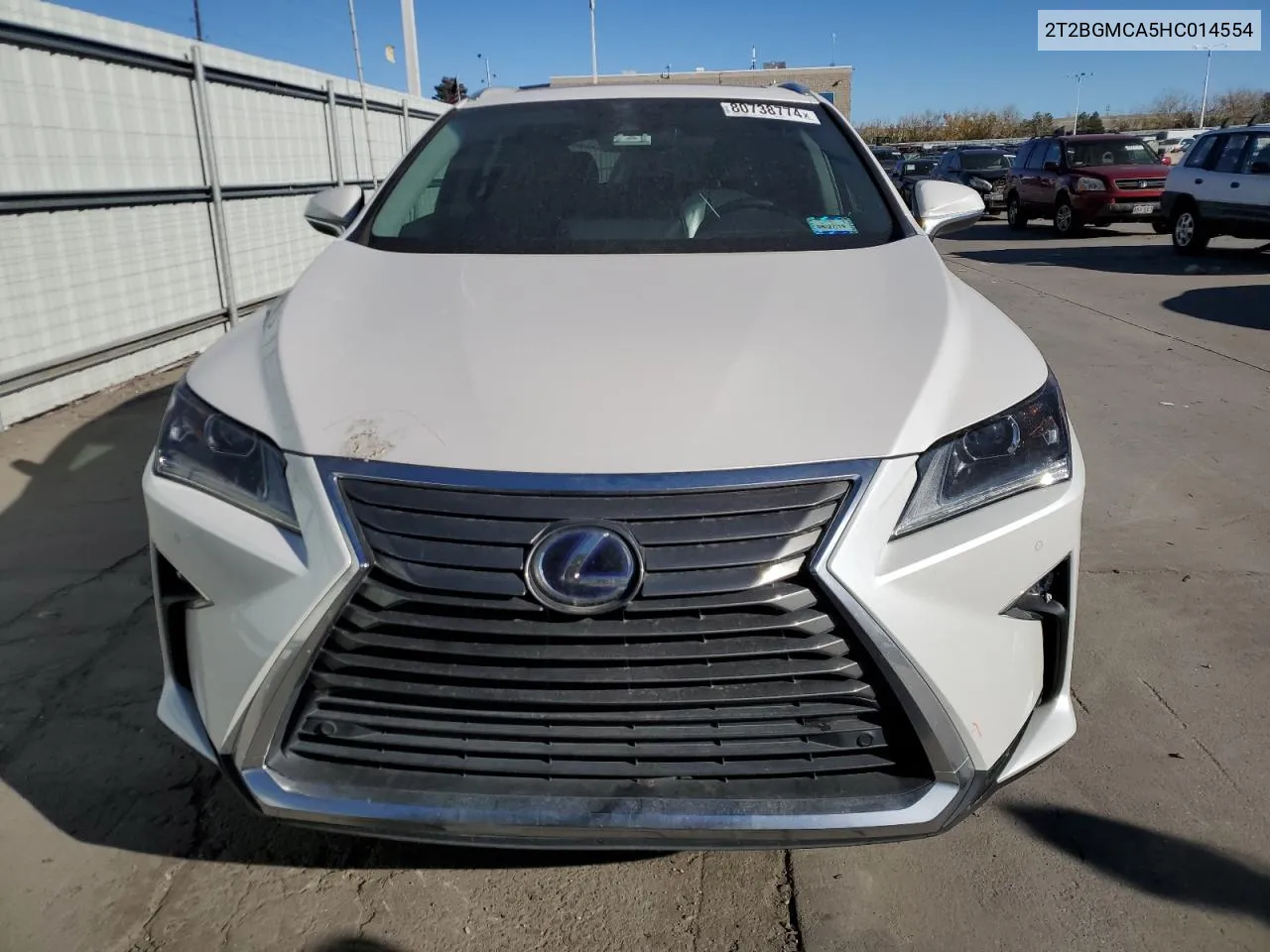 2017 Lexus Rx 450H Base VIN: 2T2BGMCA5HC014554 Lot: 80738774