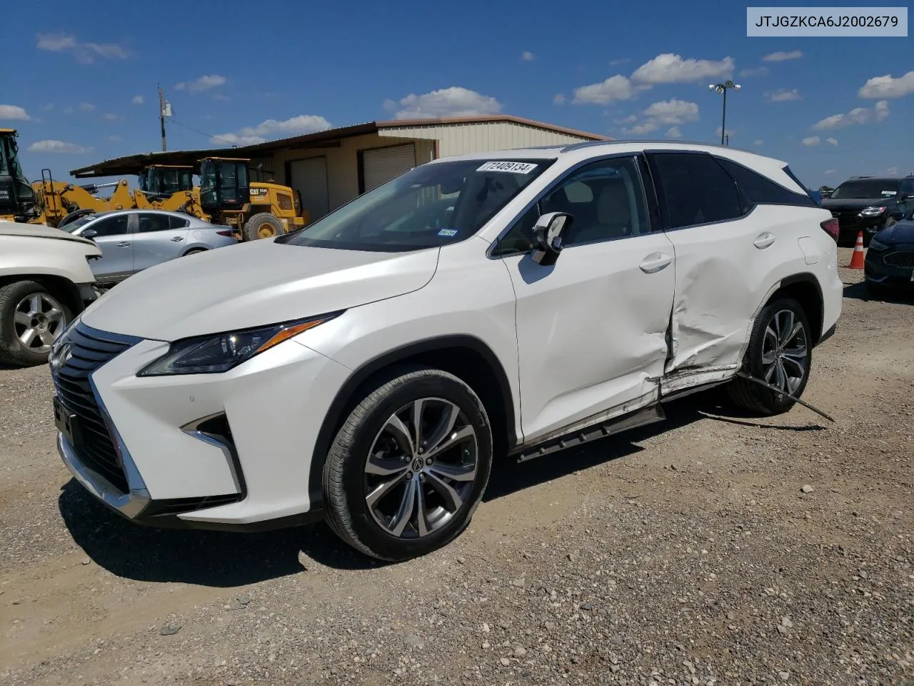 2018 Lexus Rx 350 L VIN: JTJGZKCA6J2002679 Lot: 72409134