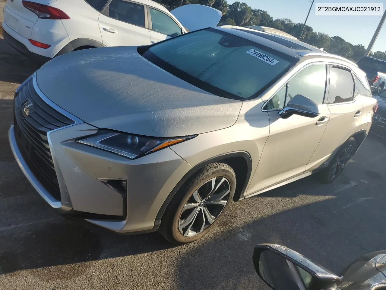 2018 Lexus Rx 450H Base VIN: 2T2BGMCAXJC021912 Lot: 74498254