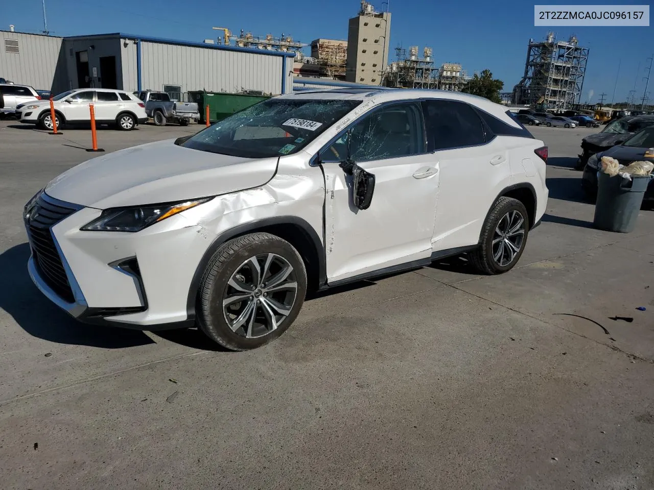 2018 Lexus Rx 350 Base VIN: 2T2ZZMCA0JC096157 Lot: 75198184