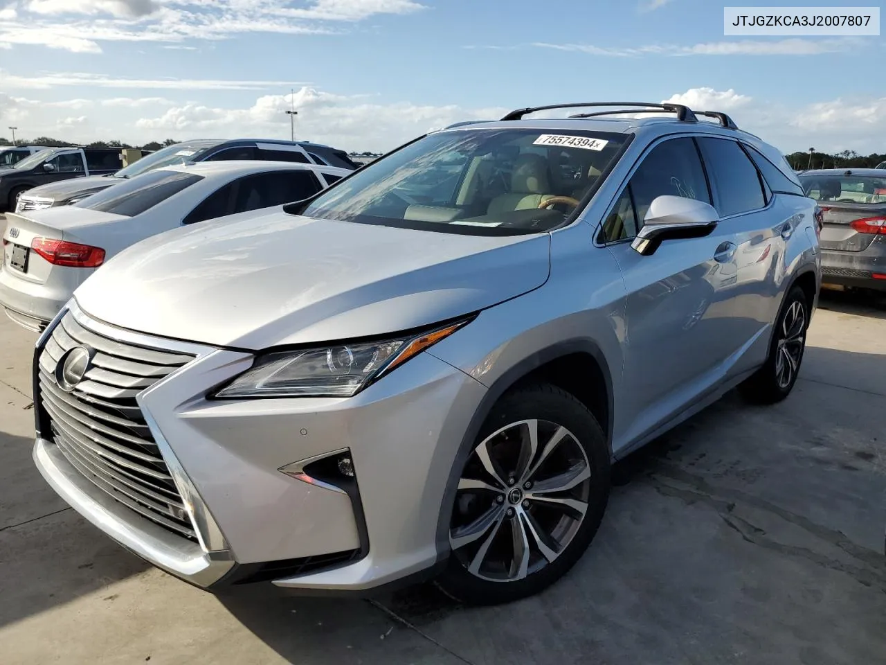 2018 Lexus Rx 350 L VIN: JTJGZKCA3J2007807 Lot: 75574394