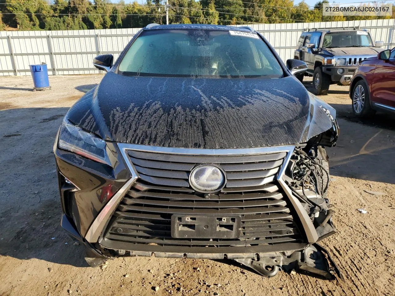 2018 Lexus Rx 450H Base VIN: 2T2BGMCA6JC026167 Lot: 76870474