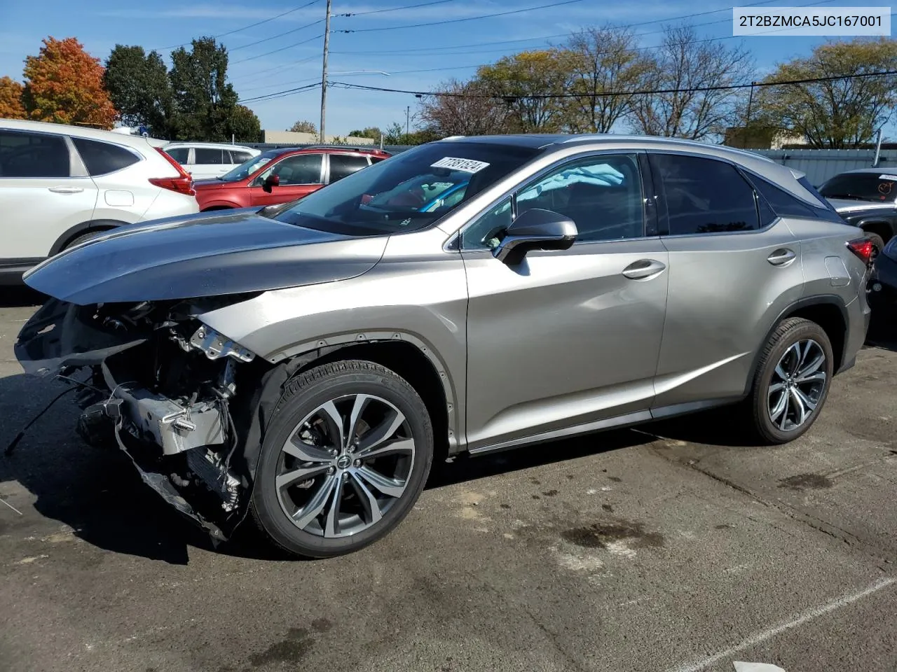 2018 Lexus Rx 350 Base VIN: 2T2BZMCA5JC167001 Lot: 77381524