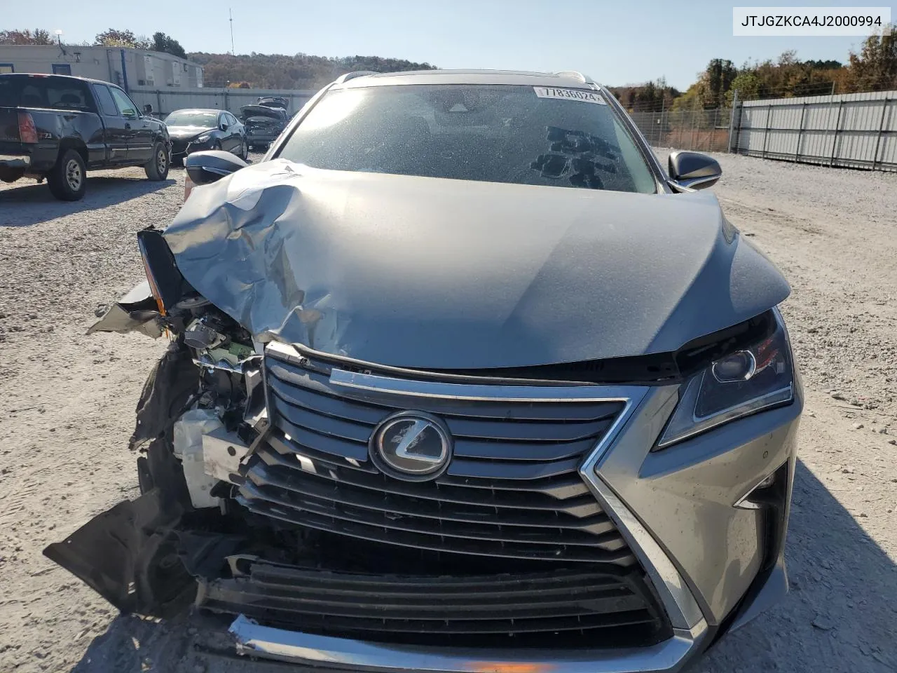 2018 Lexus Rx 350 L VIN: JTJGZKCA4J2000994 Lot: 77836024