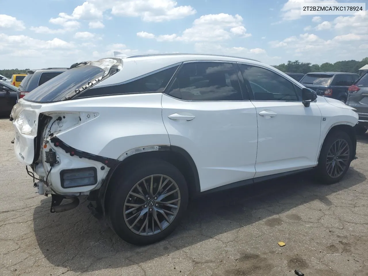 2019 Lexus Rx 350 Base VIN: 2T2BZMCA7KC178924 Lot: 59940084